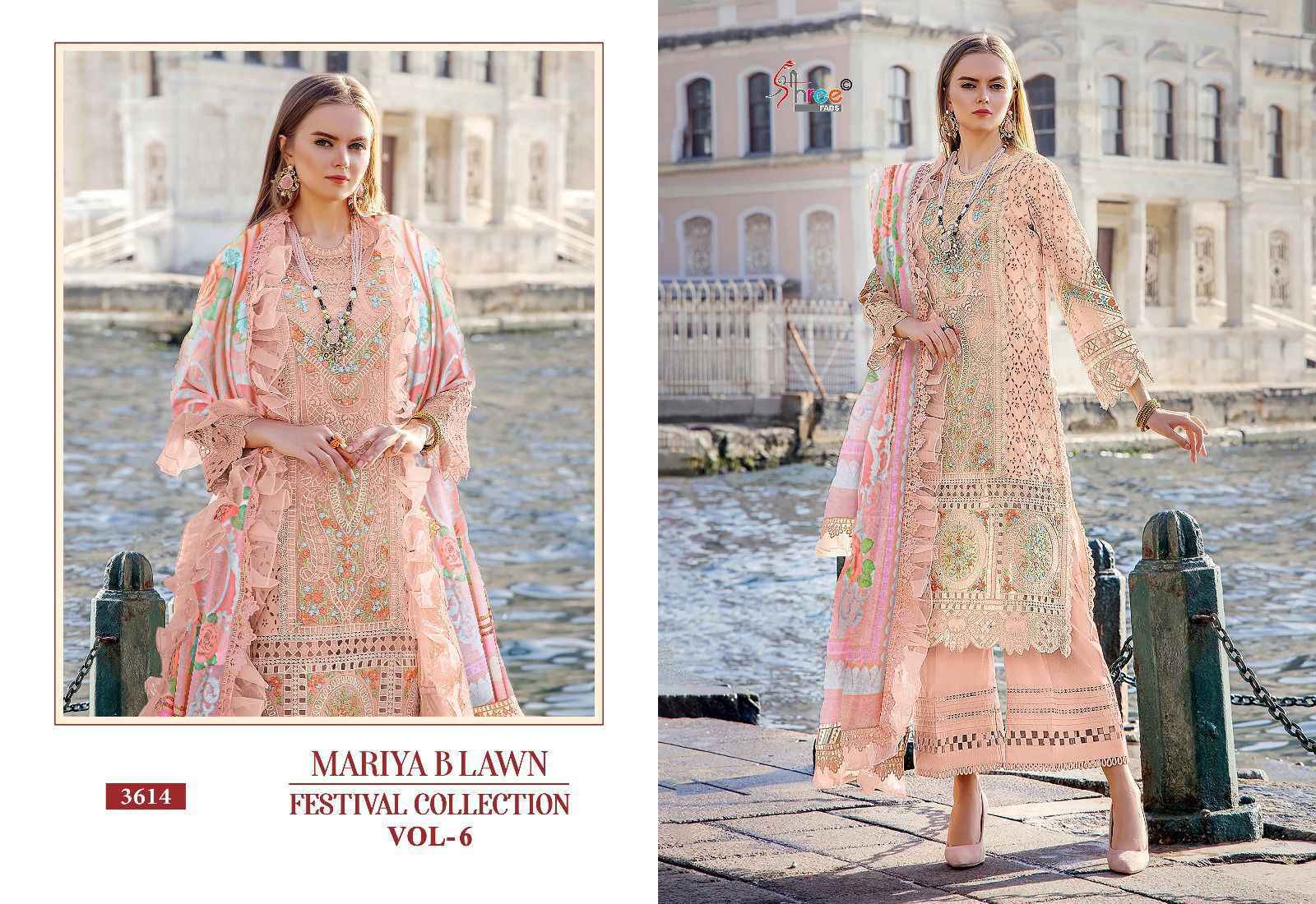 Shree Fab Mariya B Lawn Festival Collection Vol-6 Cotton Dress Material 6 pcs Catalogue