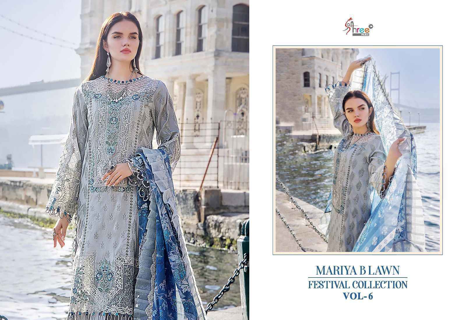 Shree Fab Mariya B Lawn Festival Collection Vol-6 Cotton Dress Material 6 pcs Catalogue