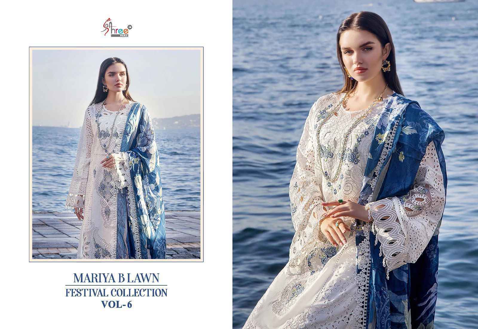 Shree Fab Mariya B Lawn Festival Collection Vol-6 Cotton Dress Material 6 pcs Catalogue