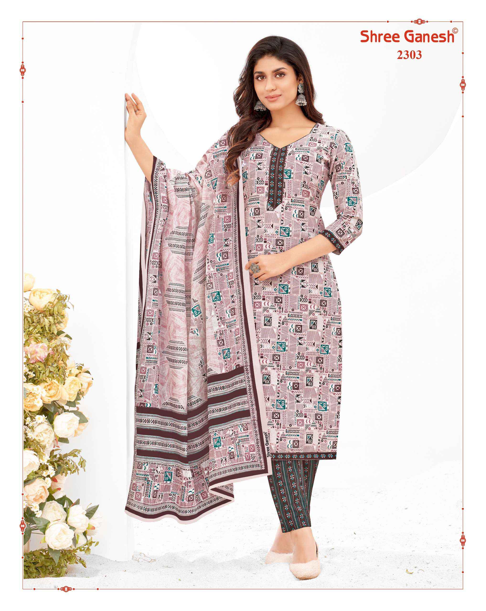 Shree Ganesh Samaiyra Vol 13 Cotton Dress Material 20 pcs catalog 