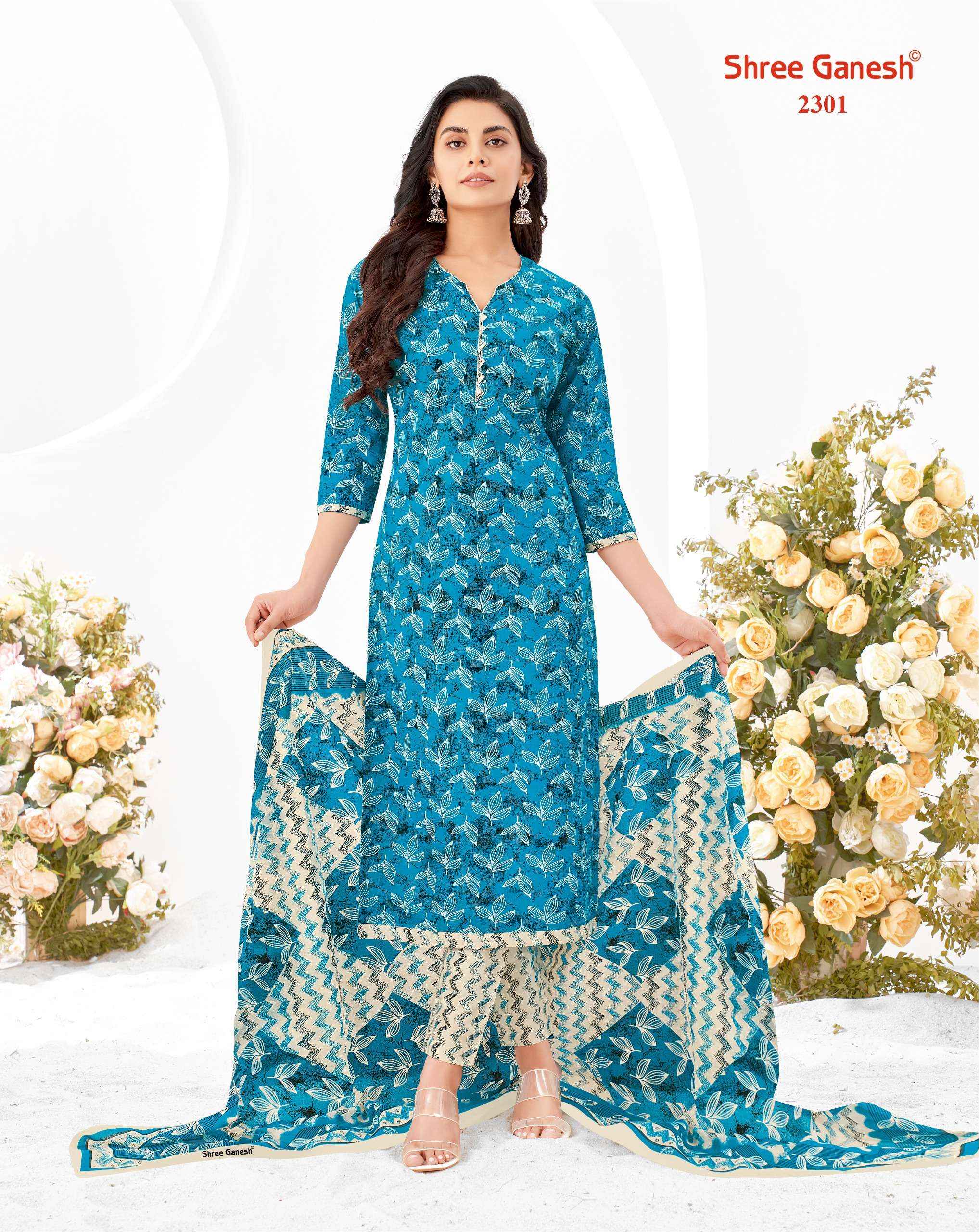 Shree Ganesh Samaiyra Vol 13 Cotton Dress Material 20 pcs catalog 