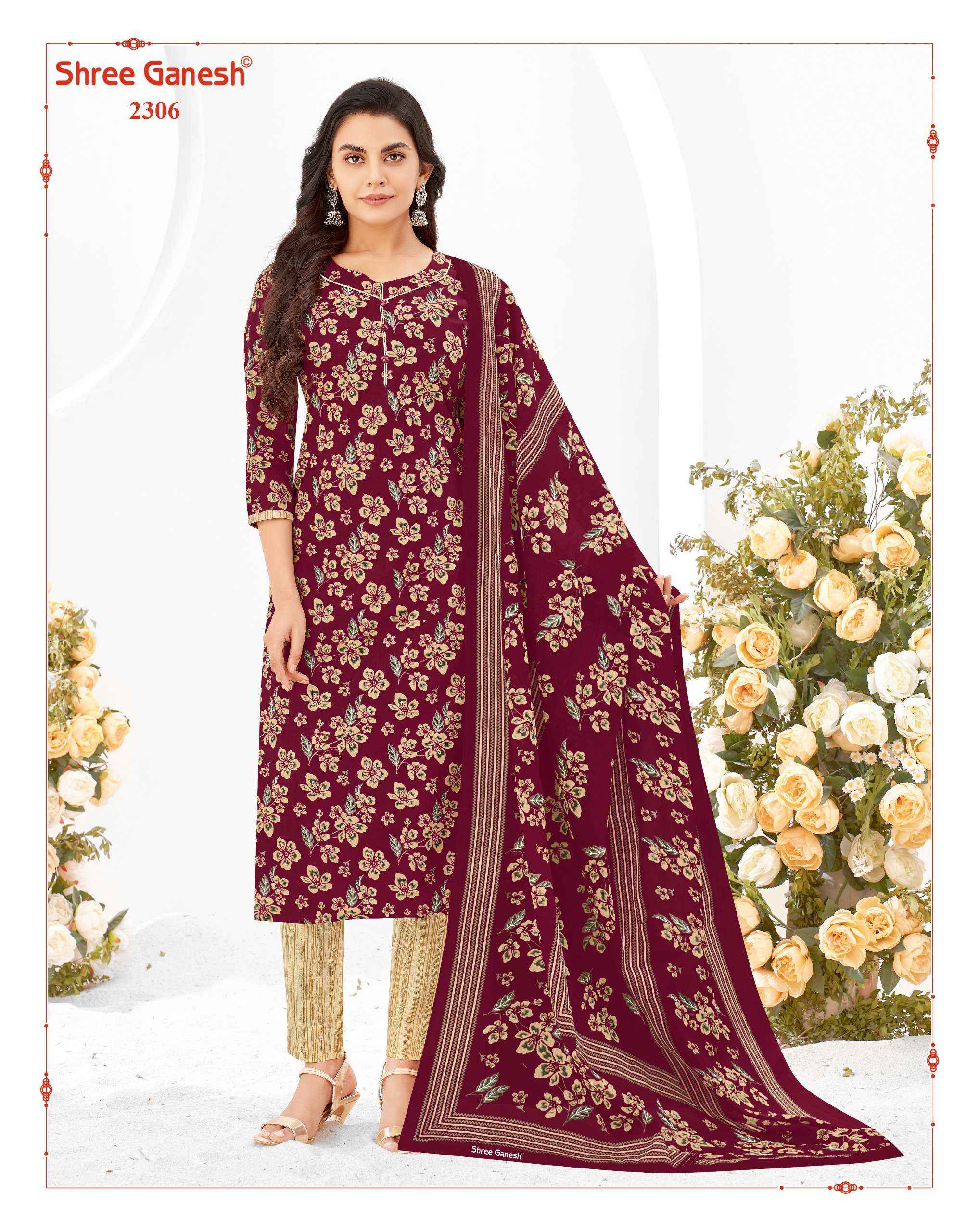Shree Ganesh Samaiyra Vol 13 Cotton Dress Material 20 pcs catalog 