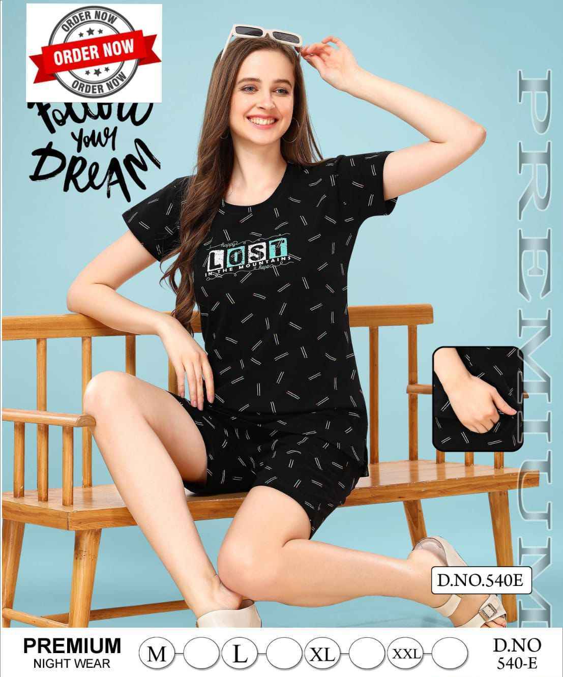 Summer Special Night Shorts With Pocket Hosiery Cotton Night Suits 6 Pc Catalog