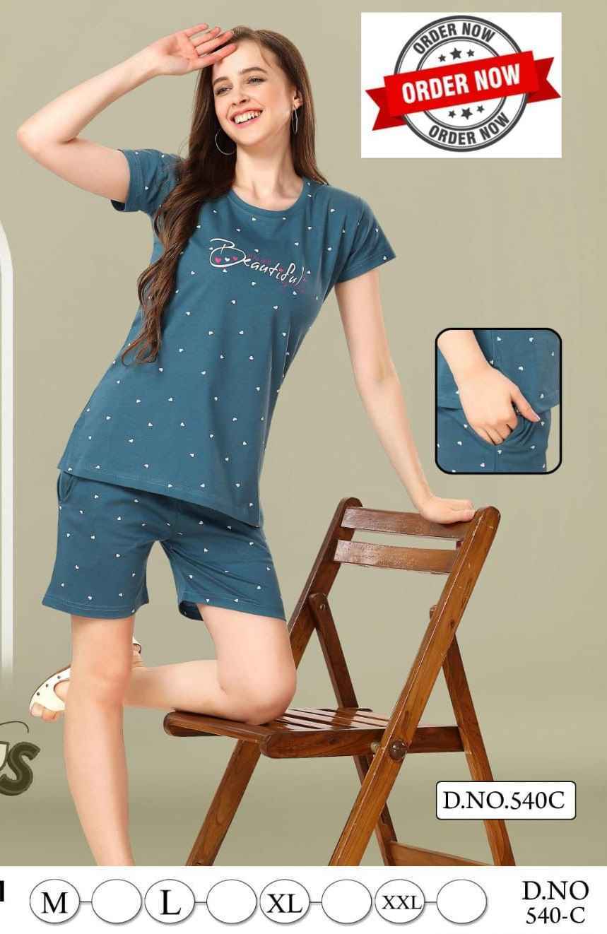 Summer Special Night Shorts With Pocket Hosiery Cotton Night Suits Reasonable Cotton Night Suit