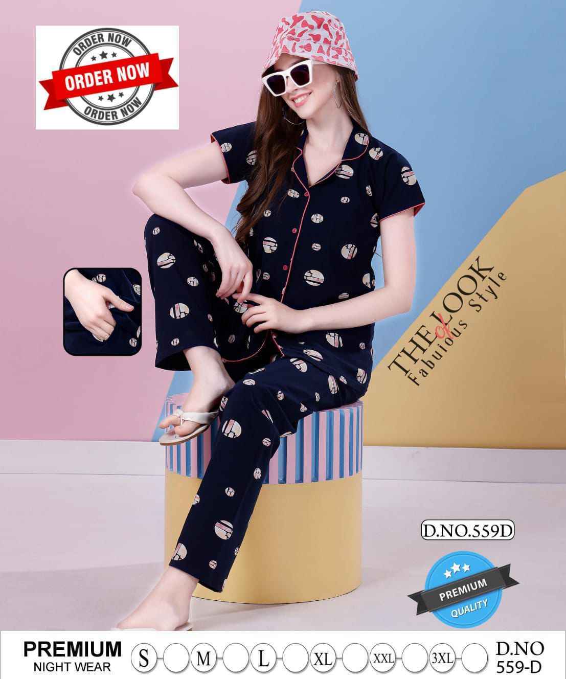 Summer Special Print Collor Night Suits With Pocket 6 Pc Catalog