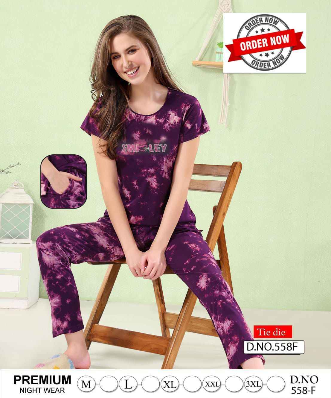 Summer Special Printed Tie Die Payjama Pocket Night Suit 6 Pc Catalog