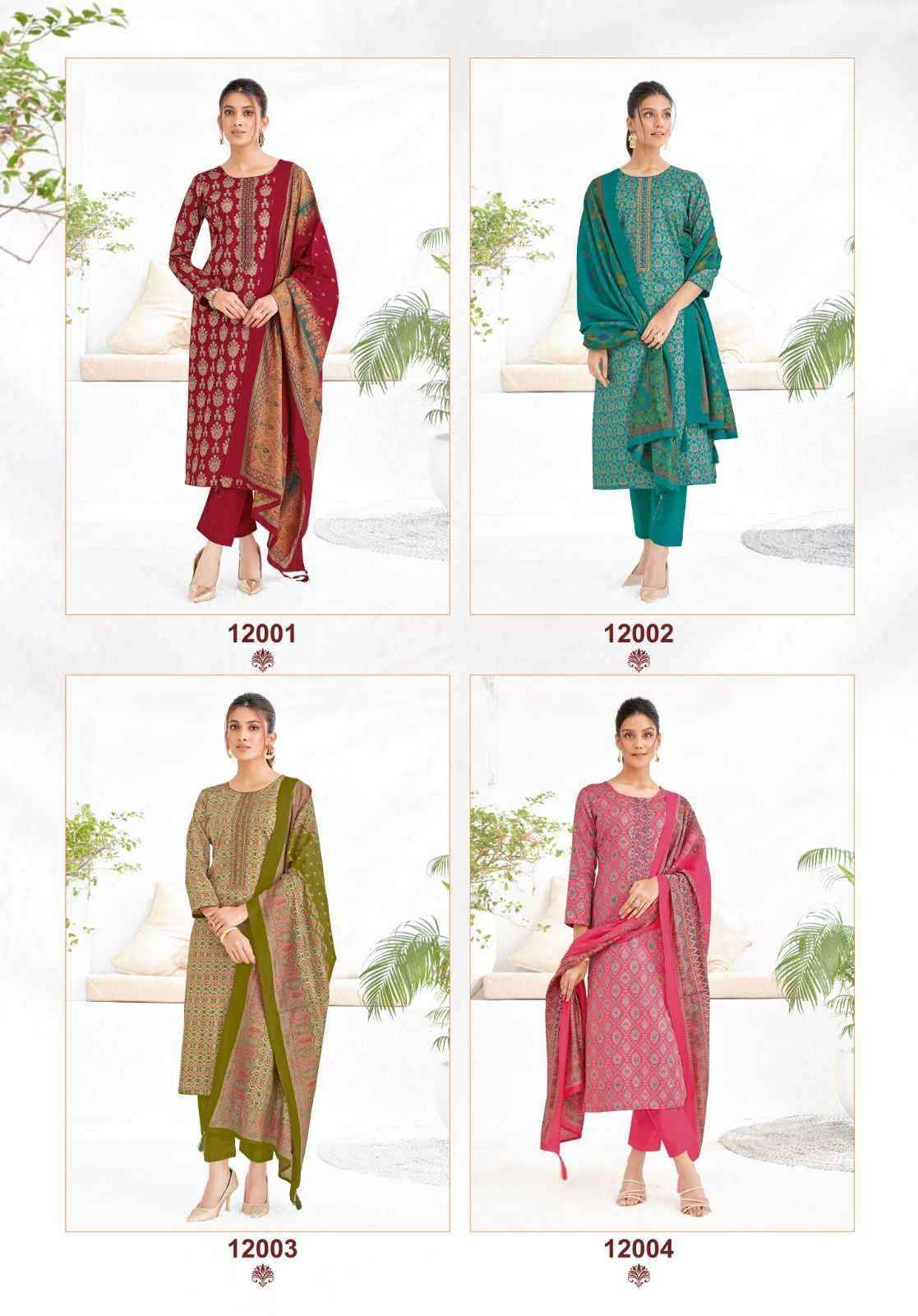 Suryajyoti Kalki Vol 12 Jam Satin Dress Material 8 Pc Catalouge