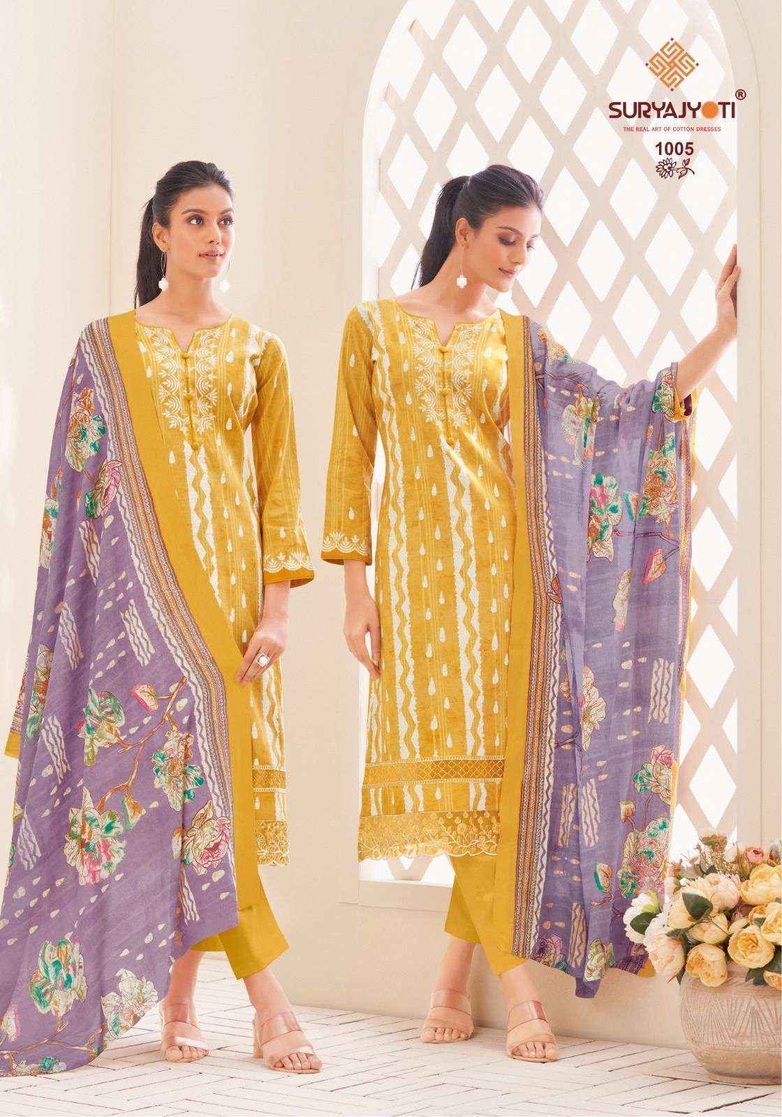Suryajyoti cotton salwar suits top