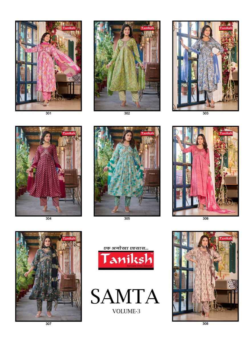 Taniksh Samata Vol 3 Rayon Kurti Combo 8 pcs Catalogue