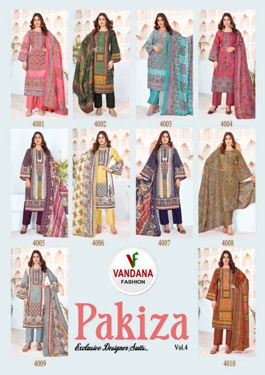 Vandana Fashion Pakiza Vol 4 Cotton Dress Material 10 pcs Catalogue