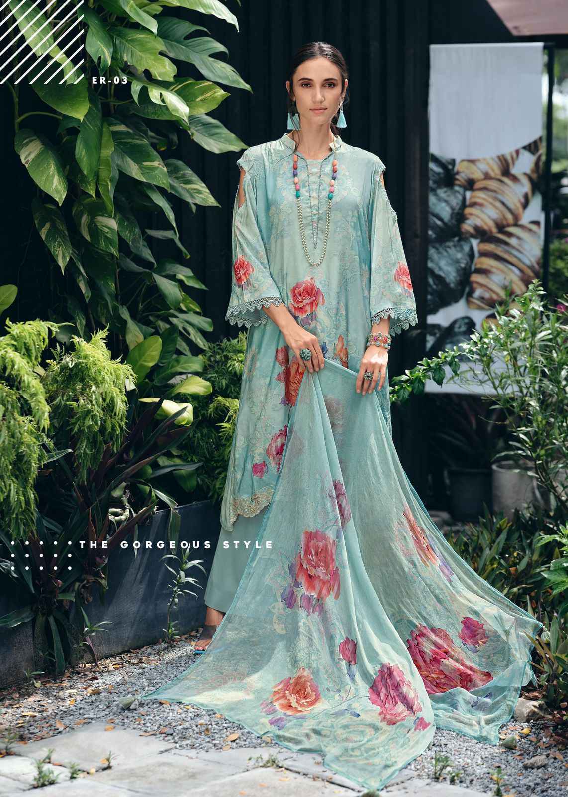 Varsha Evara Lawn Dress Material 4 Pc Cataloge