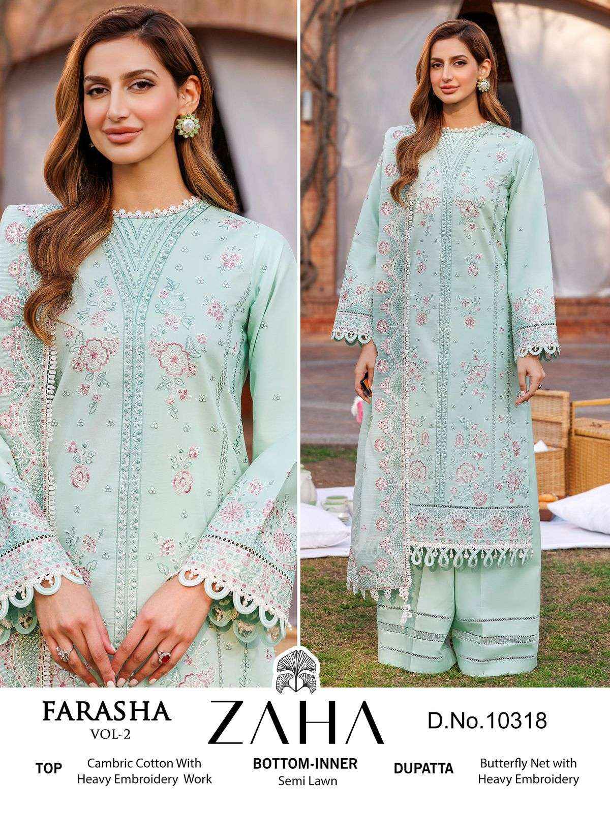 Zaha Farasha Vol 2 Cotton Dress Material 4 pcs Catalogue