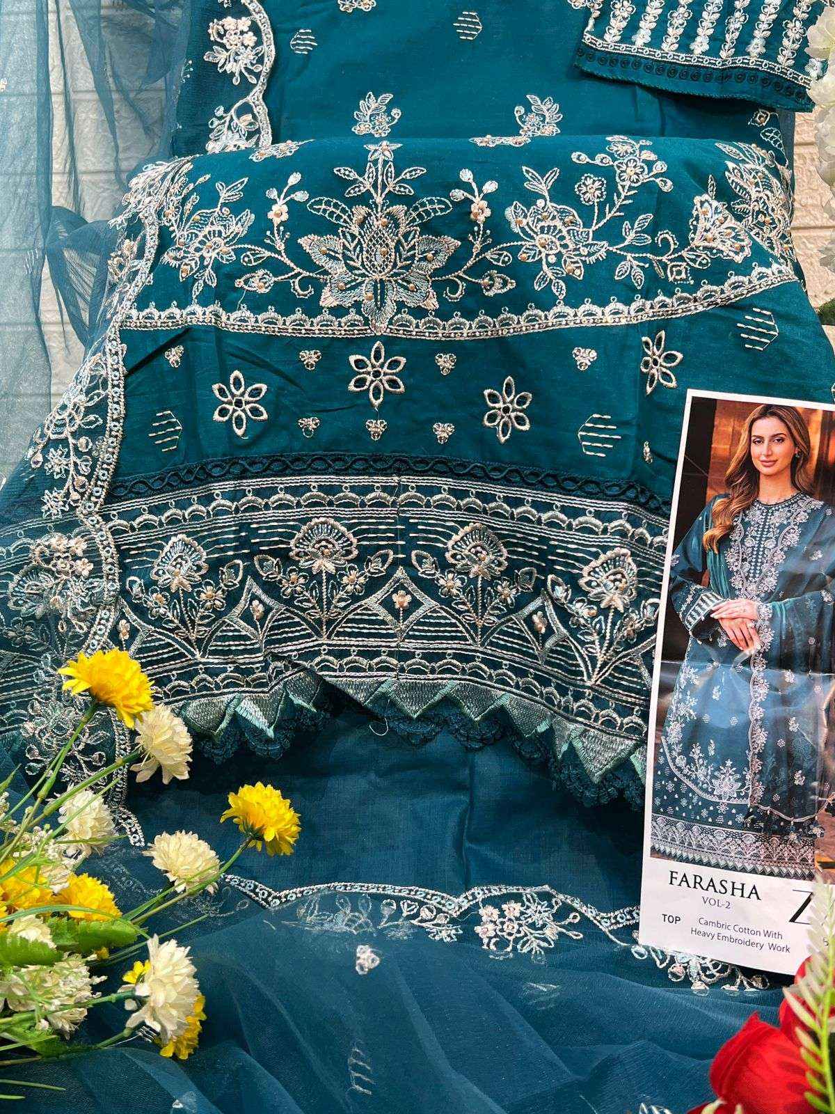Zaha Farasha Vol 2 Cotton Dress Material 4 pcs Catalogue