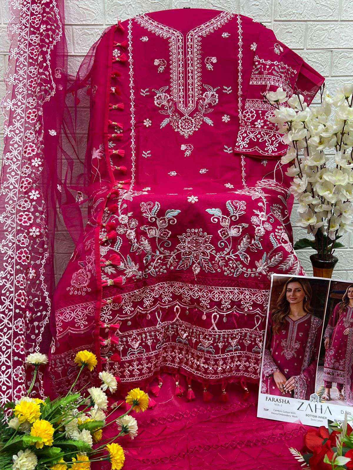 Zaha Farasha Vol 2 Cotton Dress Material 4 pcs Catalogue