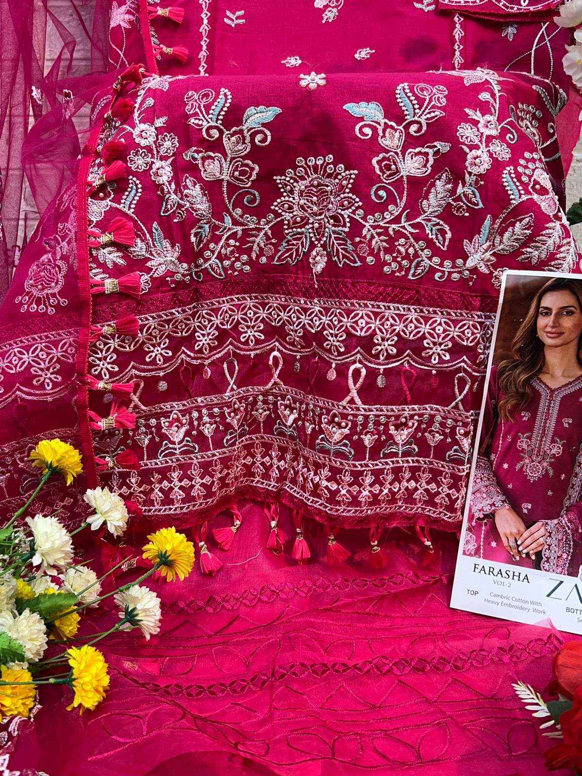 Zaha Farasha Vol 2 Cotton Dress Material 4 pcs Catalogue