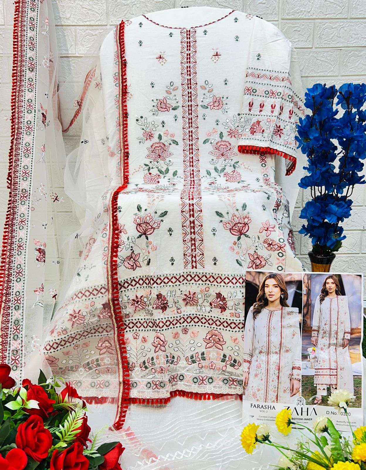 Zaha Farasha Vol 2 Cotton Dress Material 4 pcs Catalogue