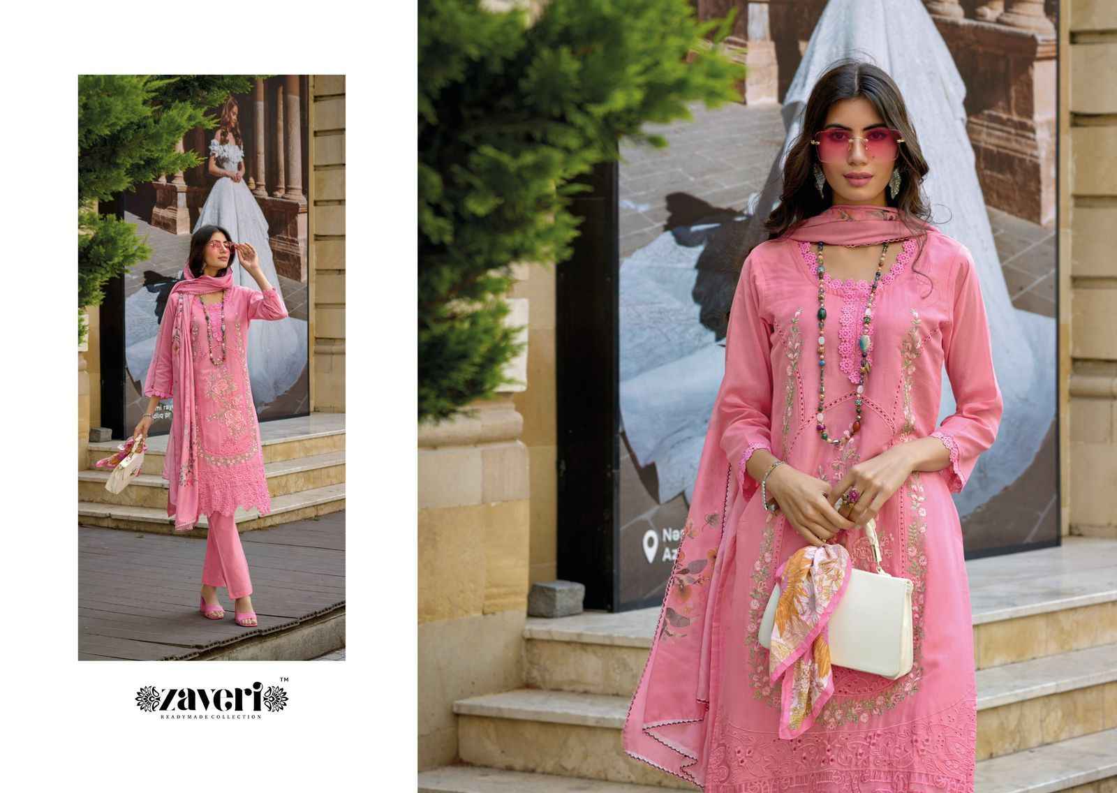 Zaveri Rubina Readymade Cotton Dress 3 pcs Catalogue