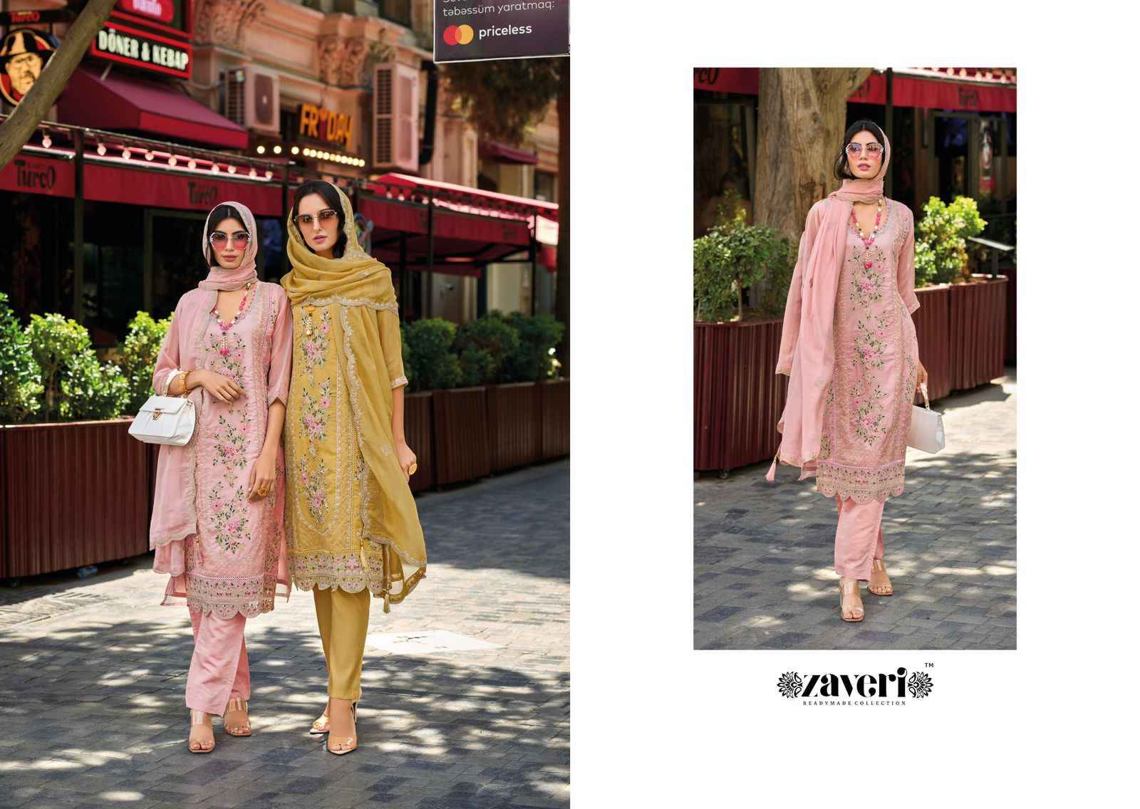 Zaveri Surbhi Readymade Organza Dress 3 pcs Catalogue