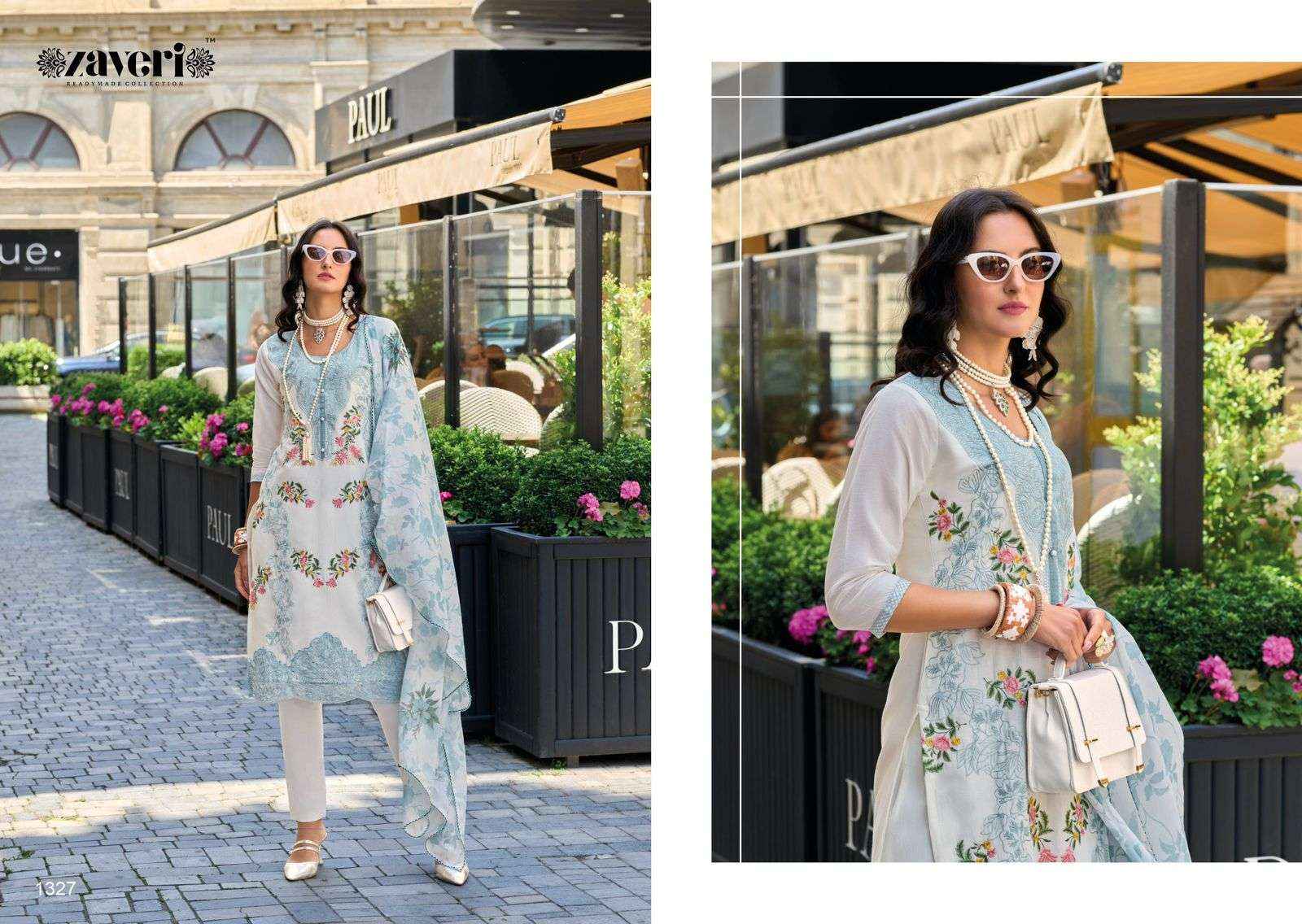 Zaveri Woman Beauty Saima Readymade Cotton Dress 2 pcs Catalogue