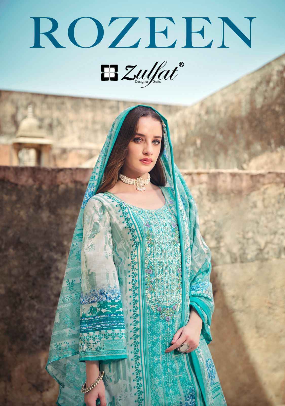 Zulfat Rozeen Cotton Dress Material 8 pcs Catalogue