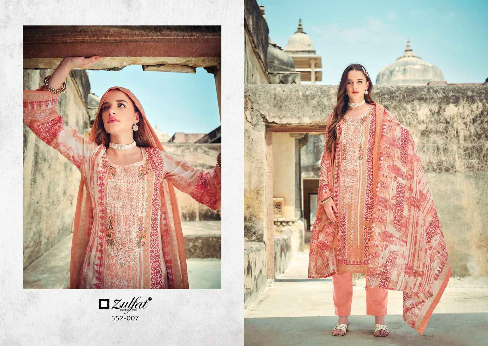 Zulfat Rozeen Cotton Dress Material 8 pcs Catalogue