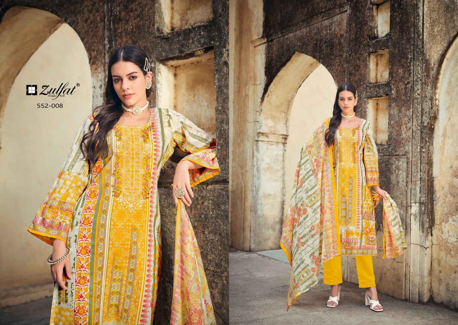 Zulfat Rozeen Cotton Dress Material 8 pcs Catalogue