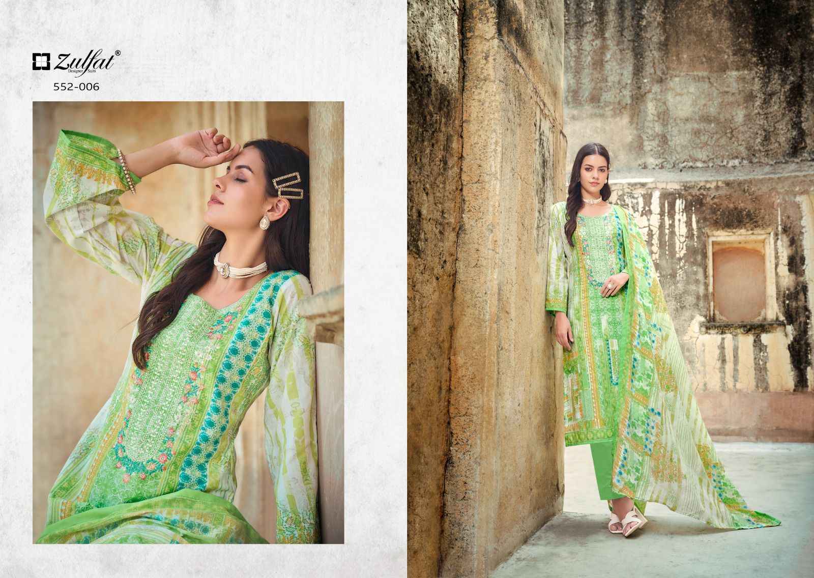 Zulfat Rozeen Cotton Dress Material Cotton Dress For Womens In Wholesale
