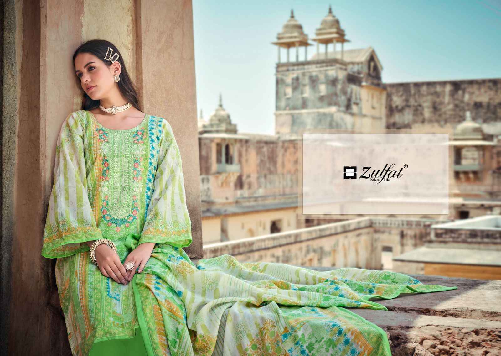 Zulfat Rozeen Cotton Dress Material 8 pcs Catalogue