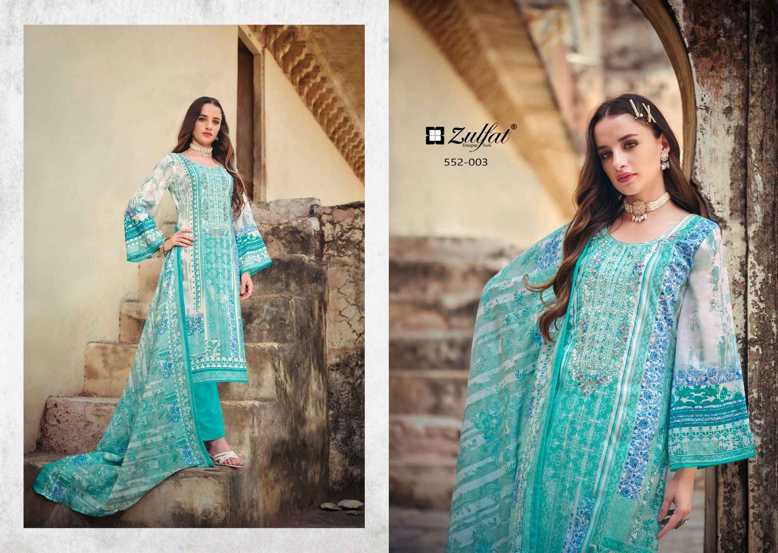 Zulfat Rozeen Cotton Dress Material 8 pcs Catalogue