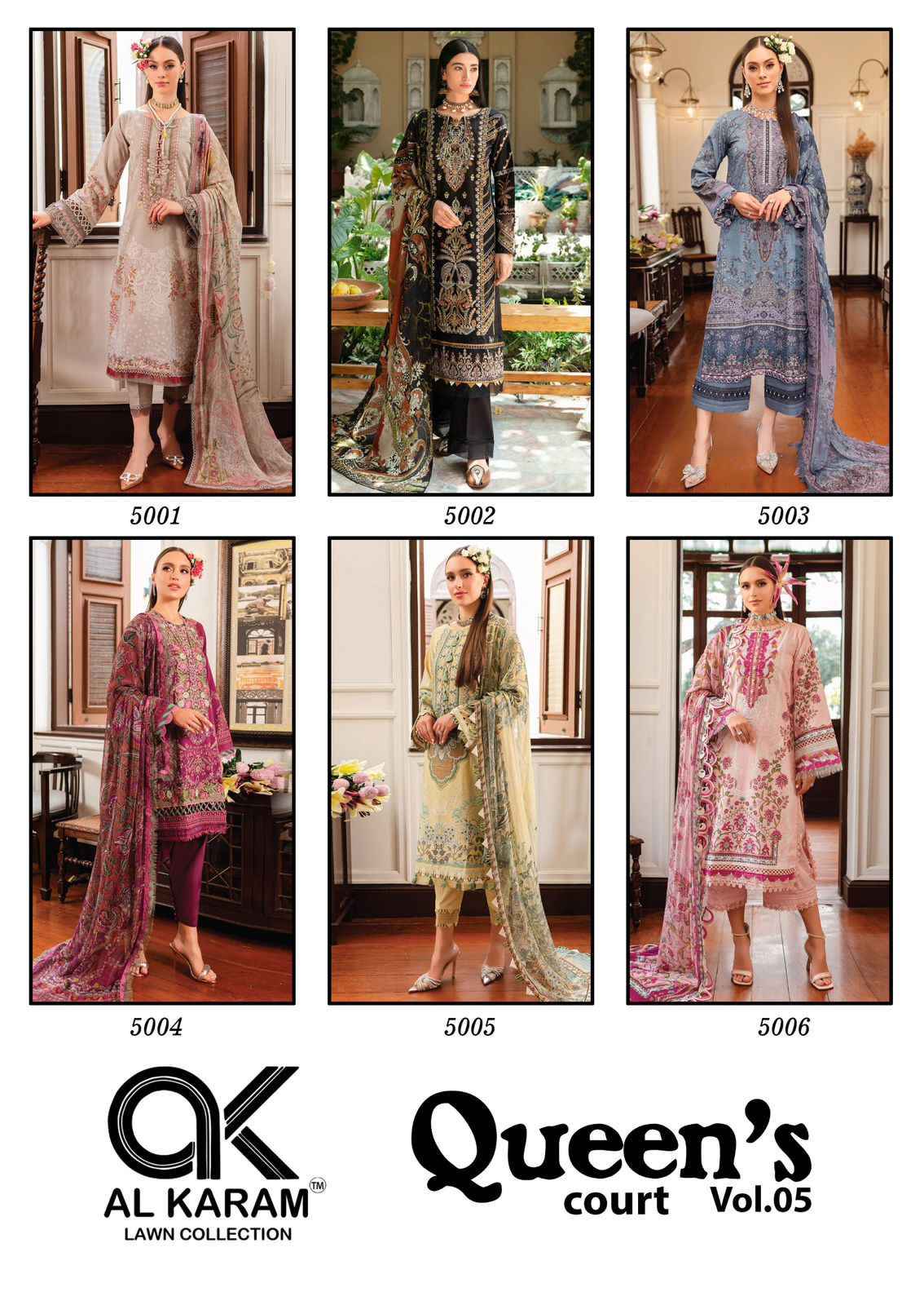 AL Karam Queens Court Vol 5 Cotton Dress Material 6 pcs Catalogue