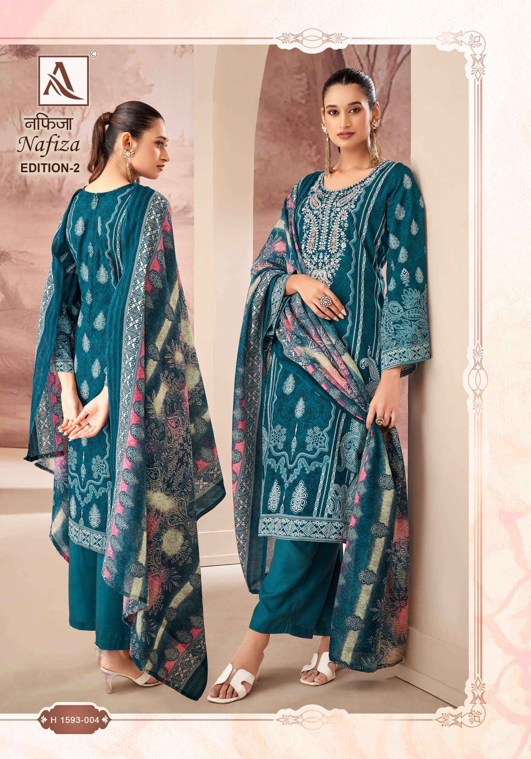 Alok Nafiza Editon 2 Cambric Cotton Dress Material 8 pcs Catalogue