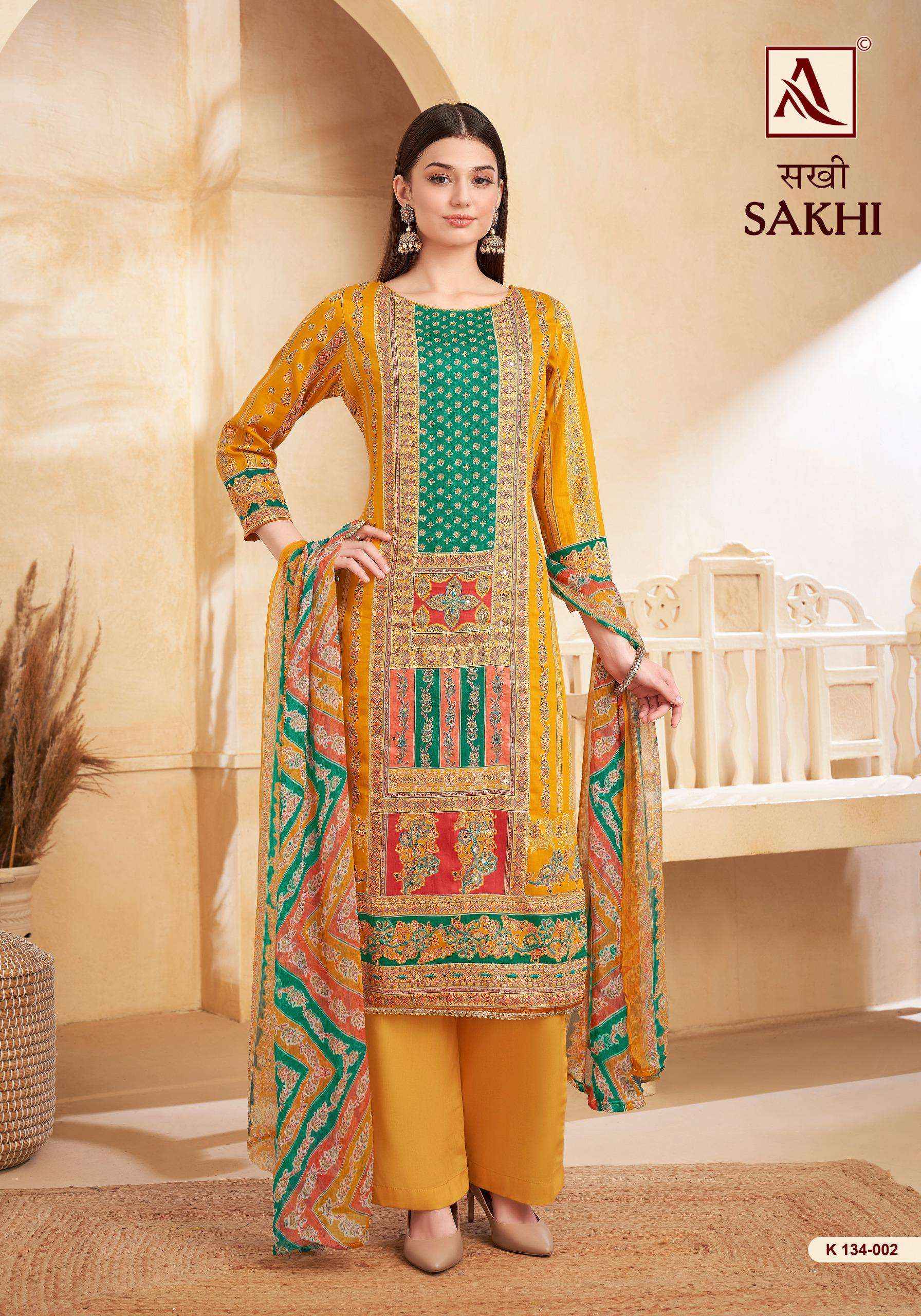 Alok Sakhi Jam Cotton Dress Material 4 pcs Catalogue