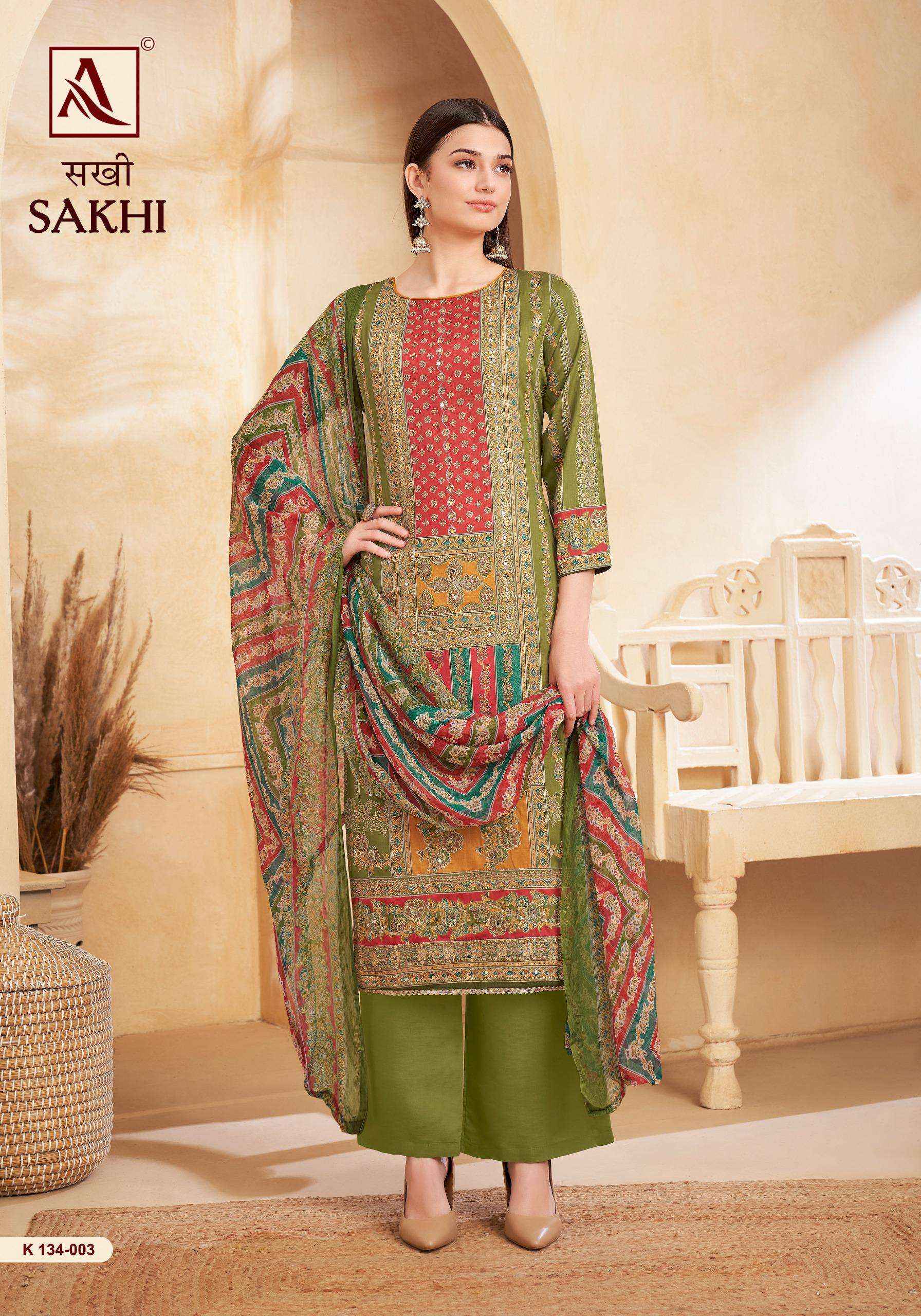 Alok Sakhi Jam Cotton Dress Material 4 pcs Catalogue