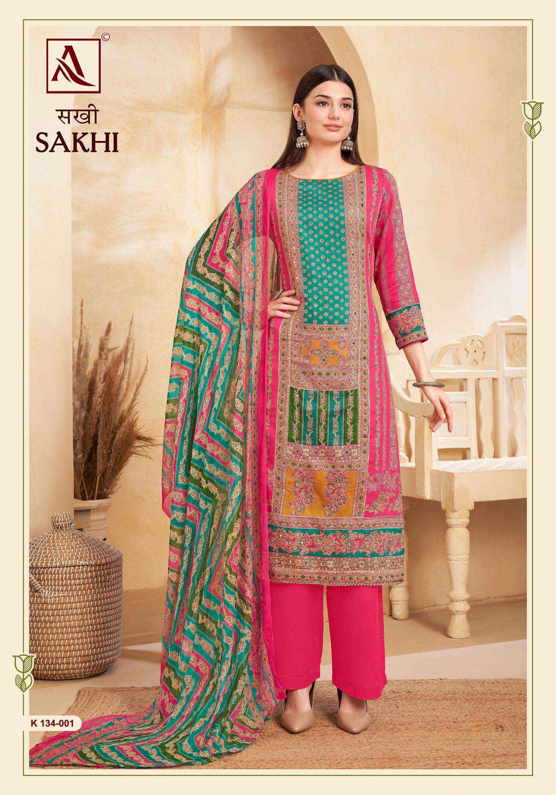 Alok Sakhi Jam Cotton Dress Material 4 pcs Catalogue