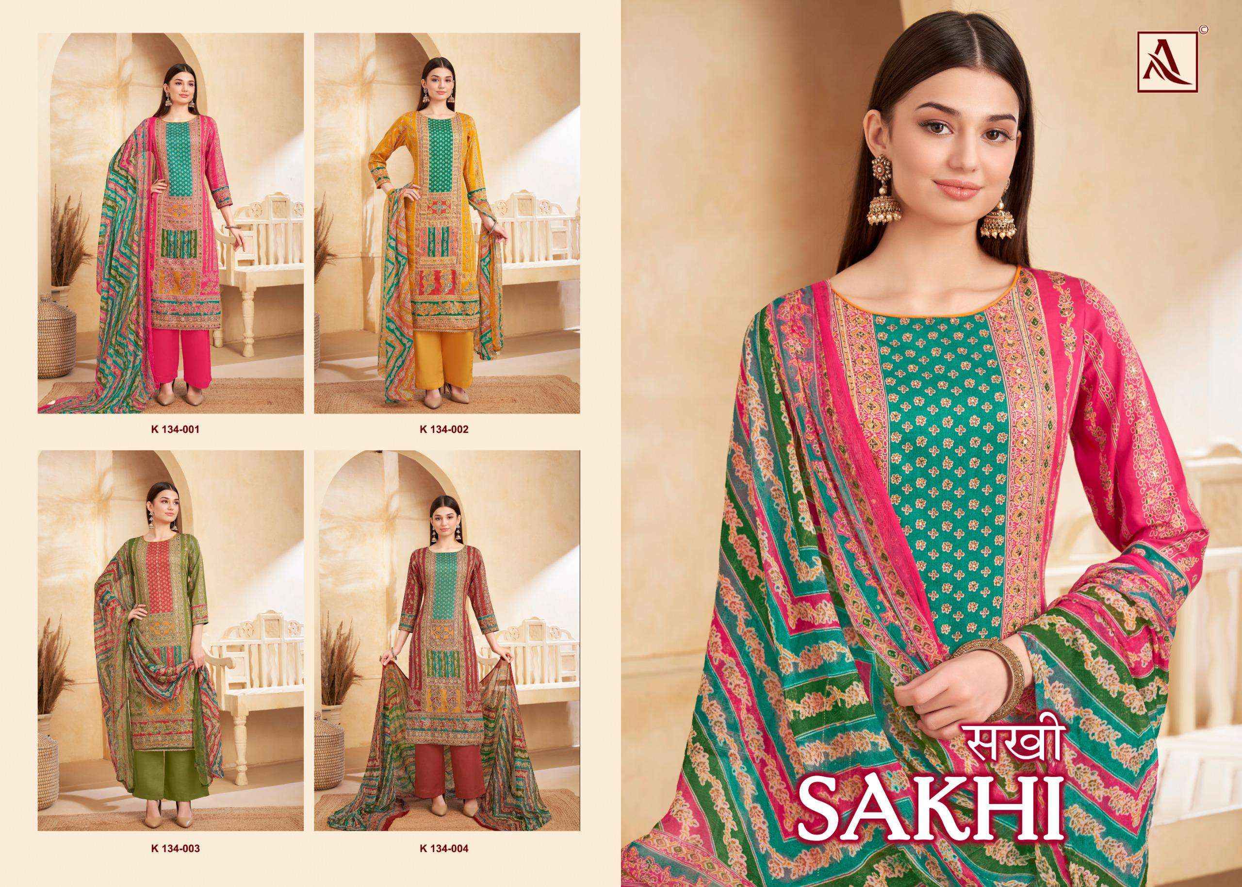 Alok Sakhi Jam Cotton Dress Material 4 pcs Catalogue