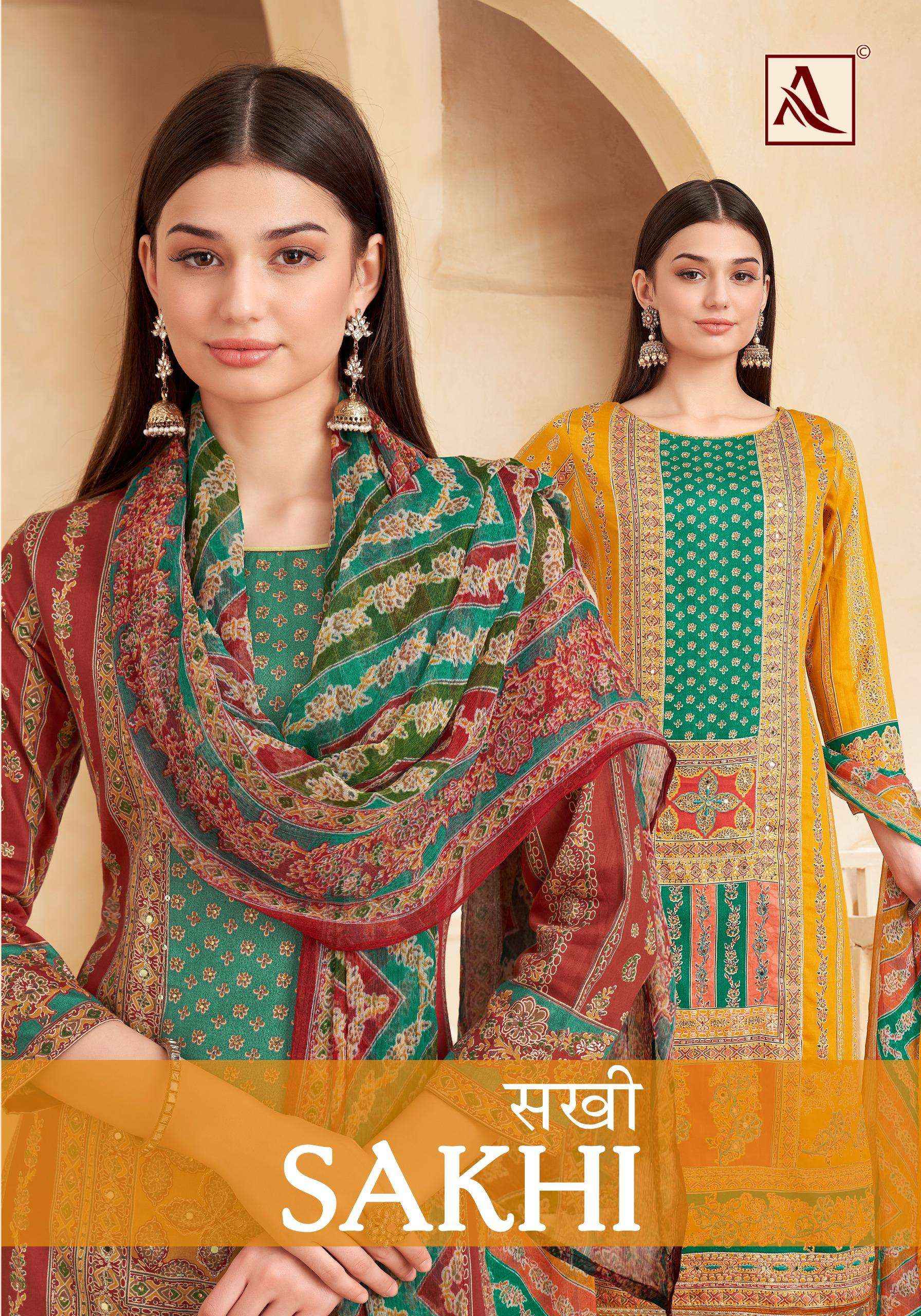 Alok Sakhi Jam Cotton Dress Material 4 pcs Catalogue