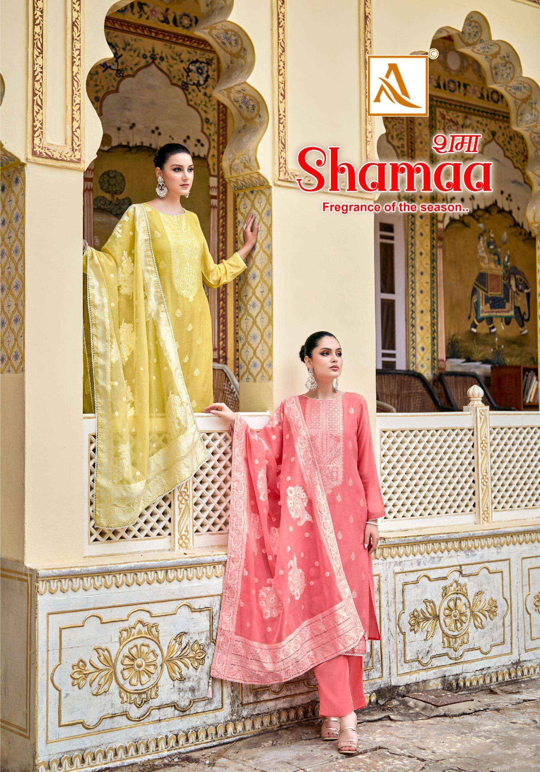 Alok Shamaa Edition 3 Viscose Jacquard Dress Material 6 pcs Catalogue