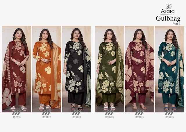 Azara Gulbhag Vol 3 Cotton Dress Material 6 pcs Catalogue