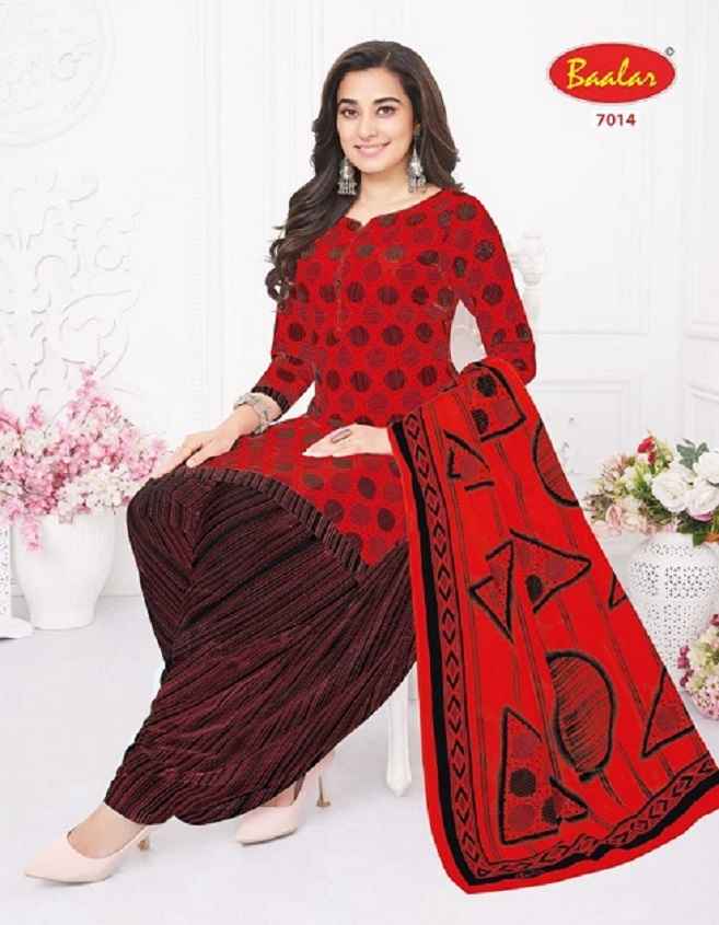 Baalar Crystal patiyala Vol-7 Cotton Dress Material 15 pcs Catalogue