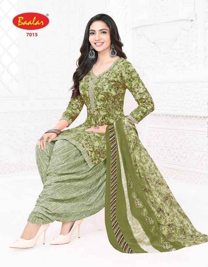 Baalar Crystal patiyala Vol-7 Cotton Dress Material 15 pcs Catalogue