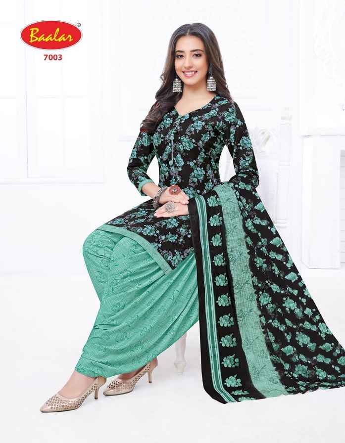 Baalar Crystal patiyala Vol-7 Cotton Dress Material 15 pcs Catalogue