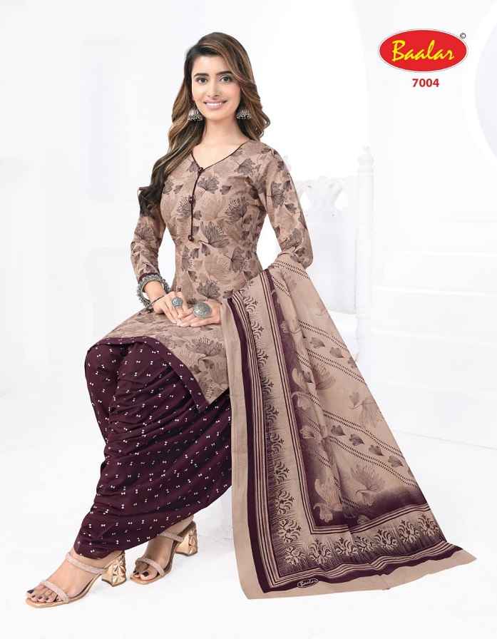 Baalar Crystal patiyala Vol 7 Cotton Dress Material Online Ladies Clothing Store