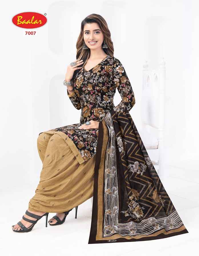 Baalar Crystal patiyala Vol-7 Cotton Dress Material 15 pcs Catalogue