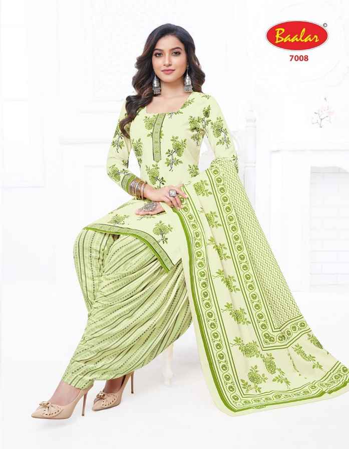 Baalar Crystal patiyala Vol-7 Cotton Dress Material 15 pcs Catalogue