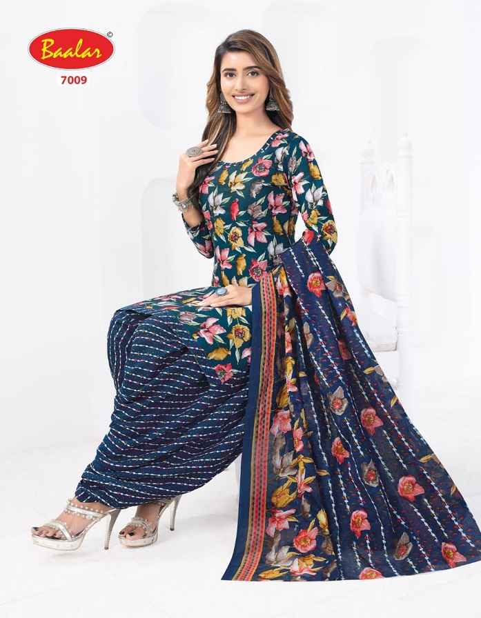Baalar Crystal patiyala Vol-7 Cotton Dress Material 15 pcs Catalogue