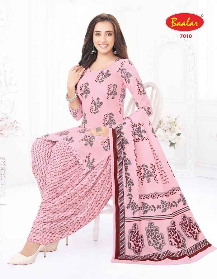Baalar Crystal patiyala Vol-7 Cotton Dress Material 15 pcs Catalogue
