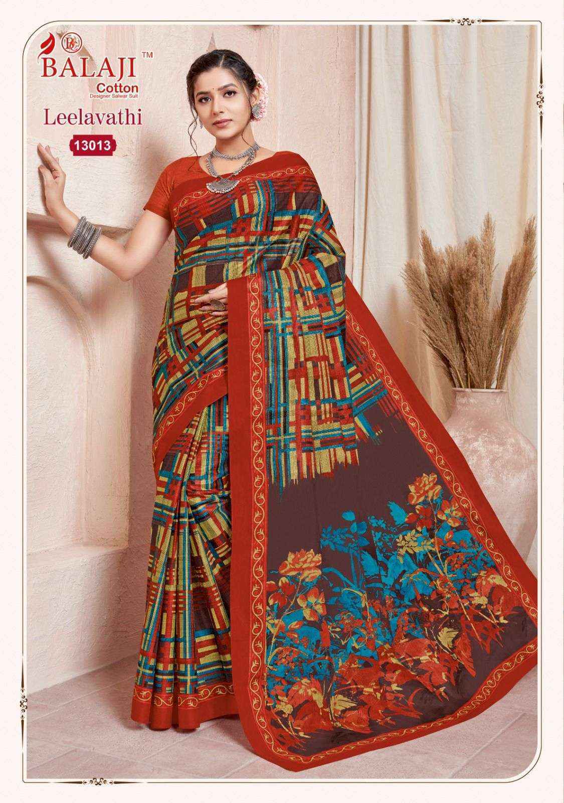 Balaji Leelavati Vol 13 Cotton Saree 20 pcs Catalogue