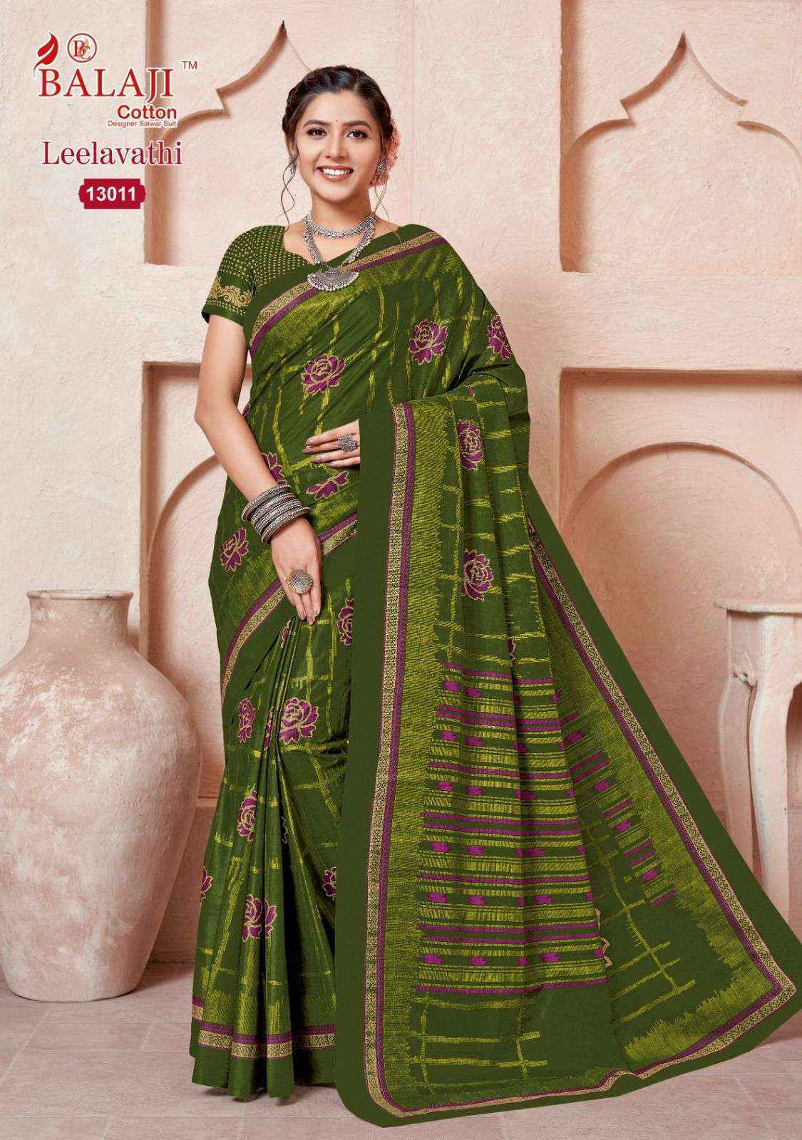 Balaji Leelavati Vol 13 Cotton Saree 20 pcs Catalogue