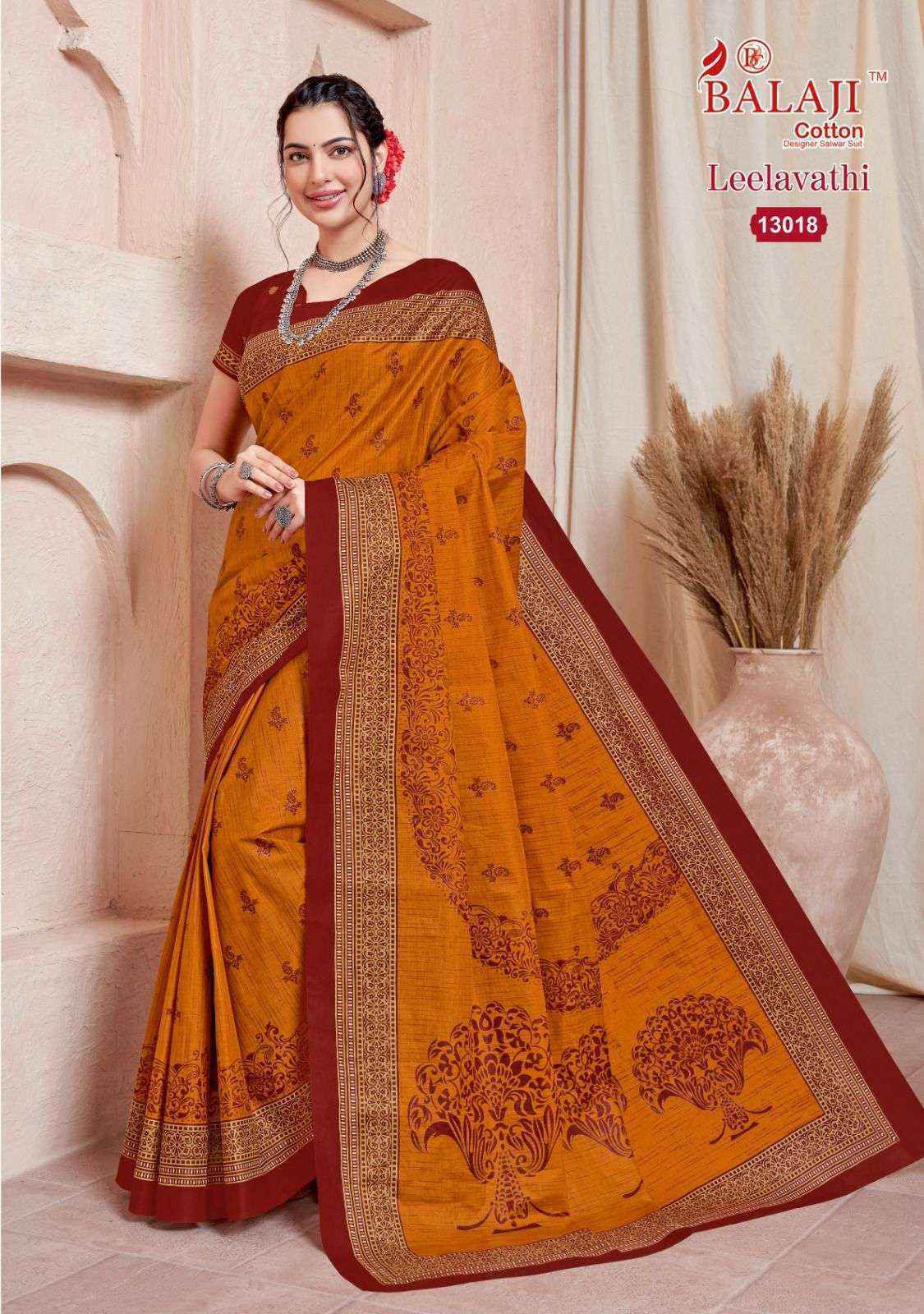 Balaji Leelavati Vol 13 Cotton Saree 20 pcs Catalogue