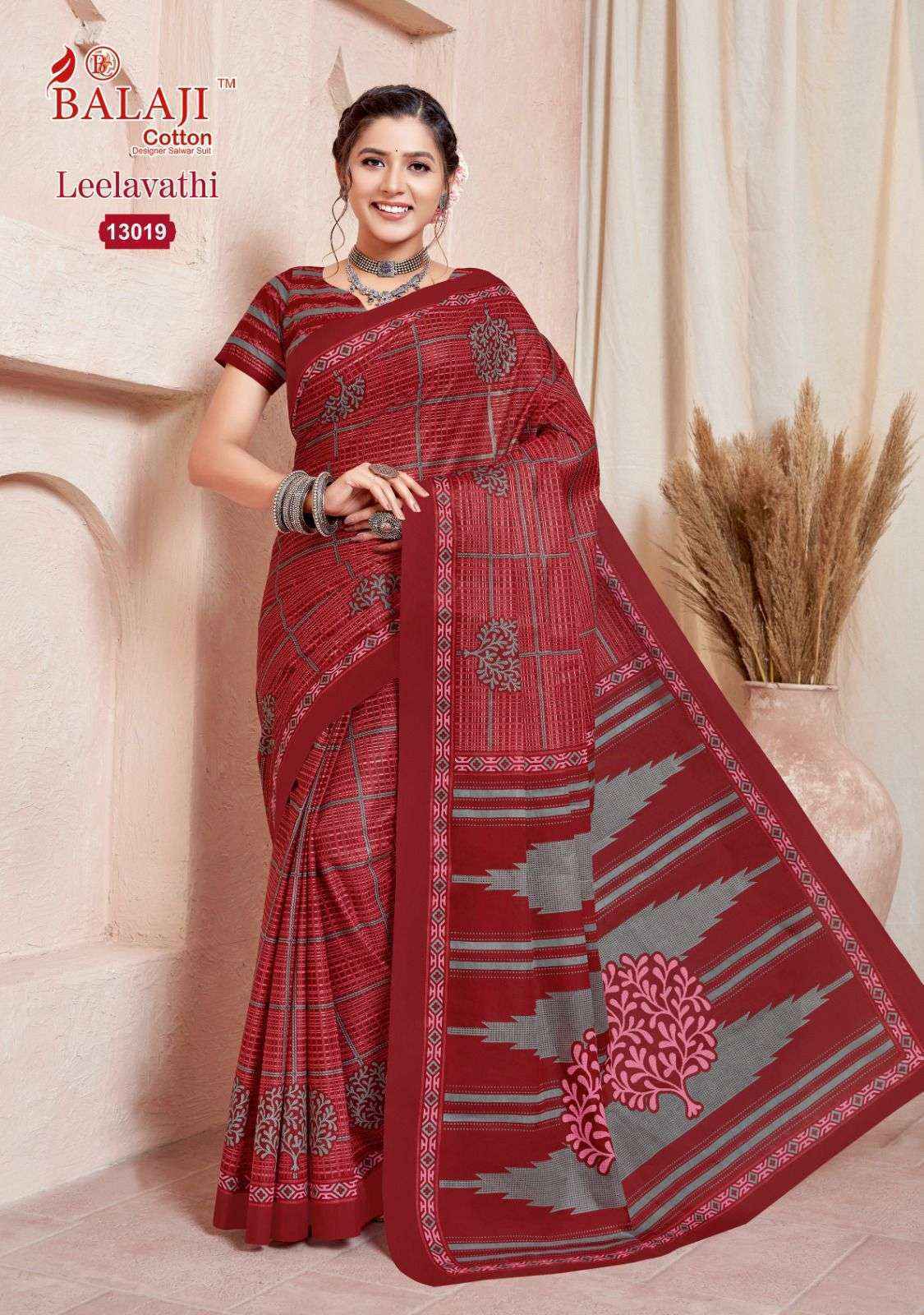 Balaji Leelavati Vol 13 Cotton Saree 20 pcs Catalogue
